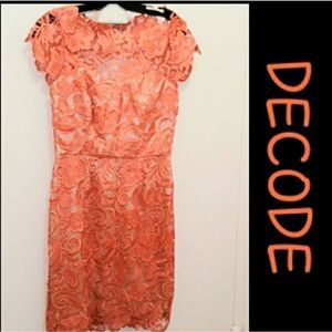 DECODE CORAL NUDE LACE DRESS